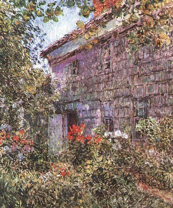Childe Hassam Old House and Garden at East Hampton, Long Island China oil painting art